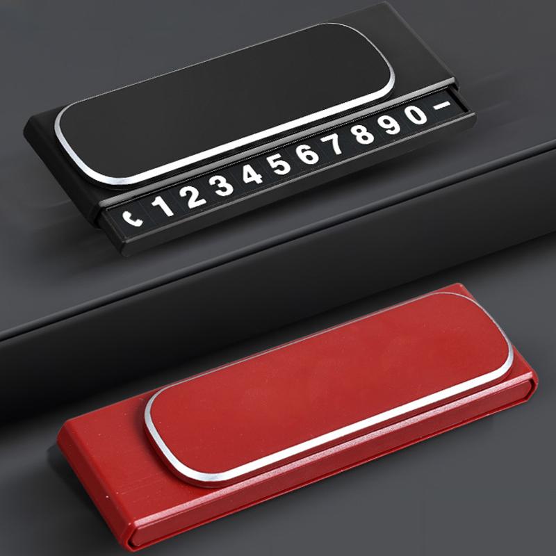 Mini Portable Phone Number Plate Car Number Plate For Temporary Use Parking Card Phone Number Display Auto Interior Accessory
