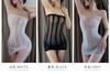 Transparent Seductive Sexy One-piece Mesh Dress Silk Stockings Pajamas Open File Sexy Underwear Woman