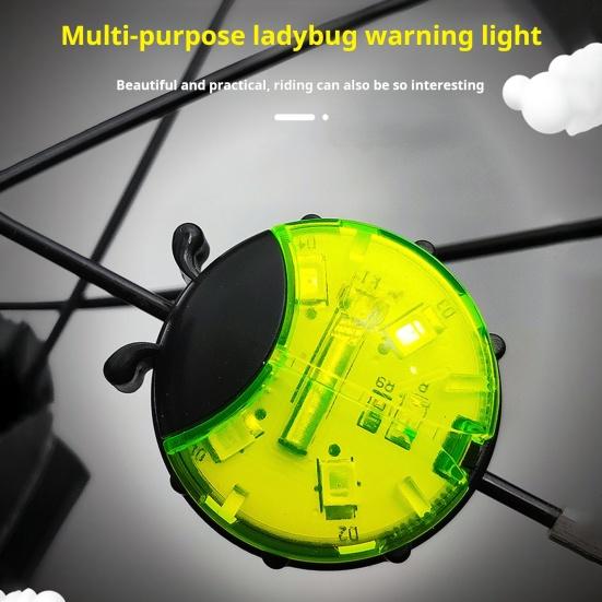 Kids Balance Bike Spoke Light Waterproof Ladybug Shape Road Mountain Bike Wheel Decoration Lamp Night Riding LED Safety Warning Lamp Bike Accessories