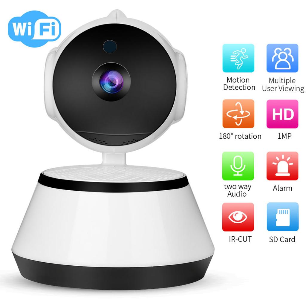 Cameră video inteligentă PTZ wireless WIFI de 1MP, monitor pentru bebeluși, viziune nocturnă IR, securitate la domiciliu