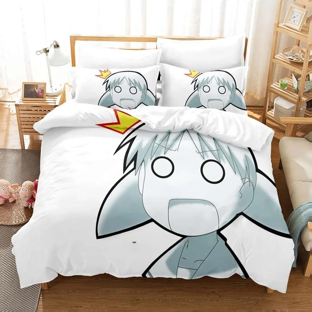 Fashion Anime Kawaii Girl Azumanga Daioh Bedding Set Single Twin Full Queen King Size Bed Set Adult Kid Bedroom Duvet Cover Sets