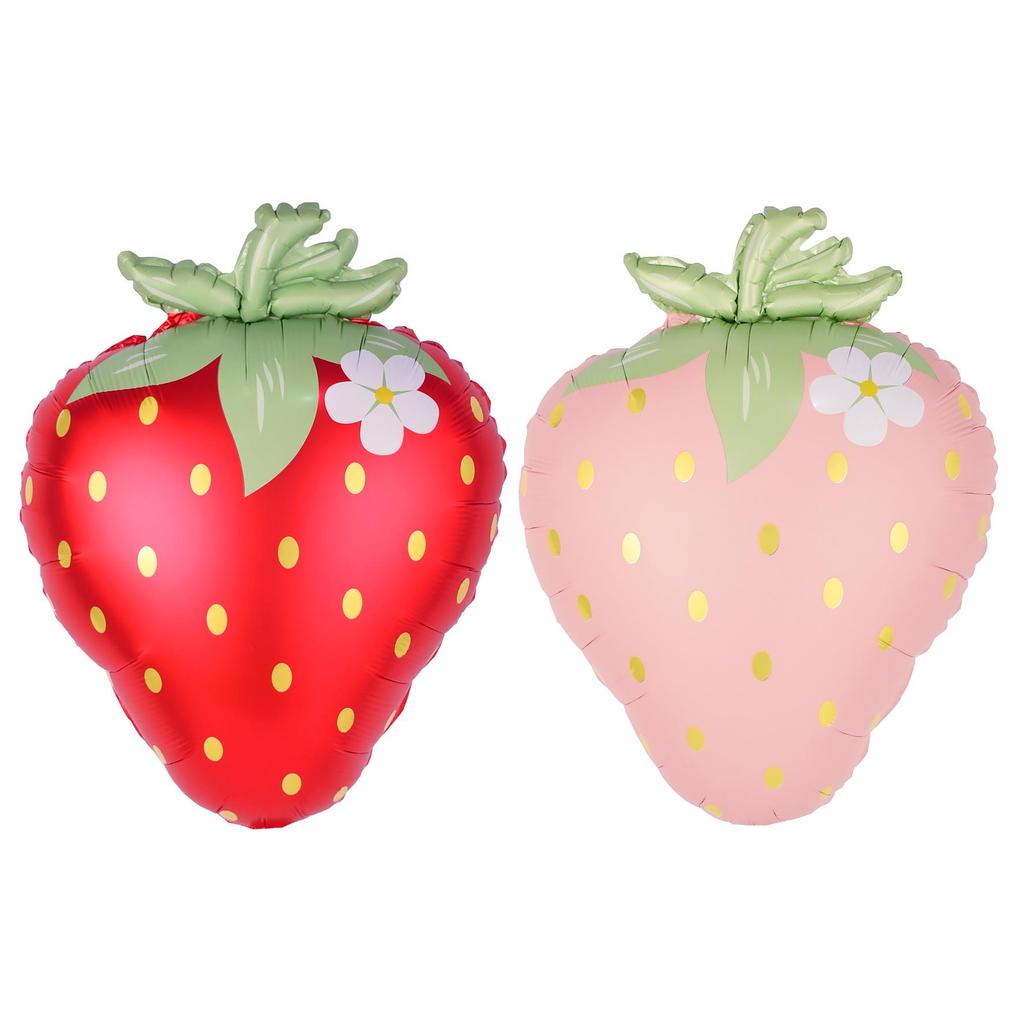 Strawberry Cartoon Foil Balloon for Kids' Party Decoration