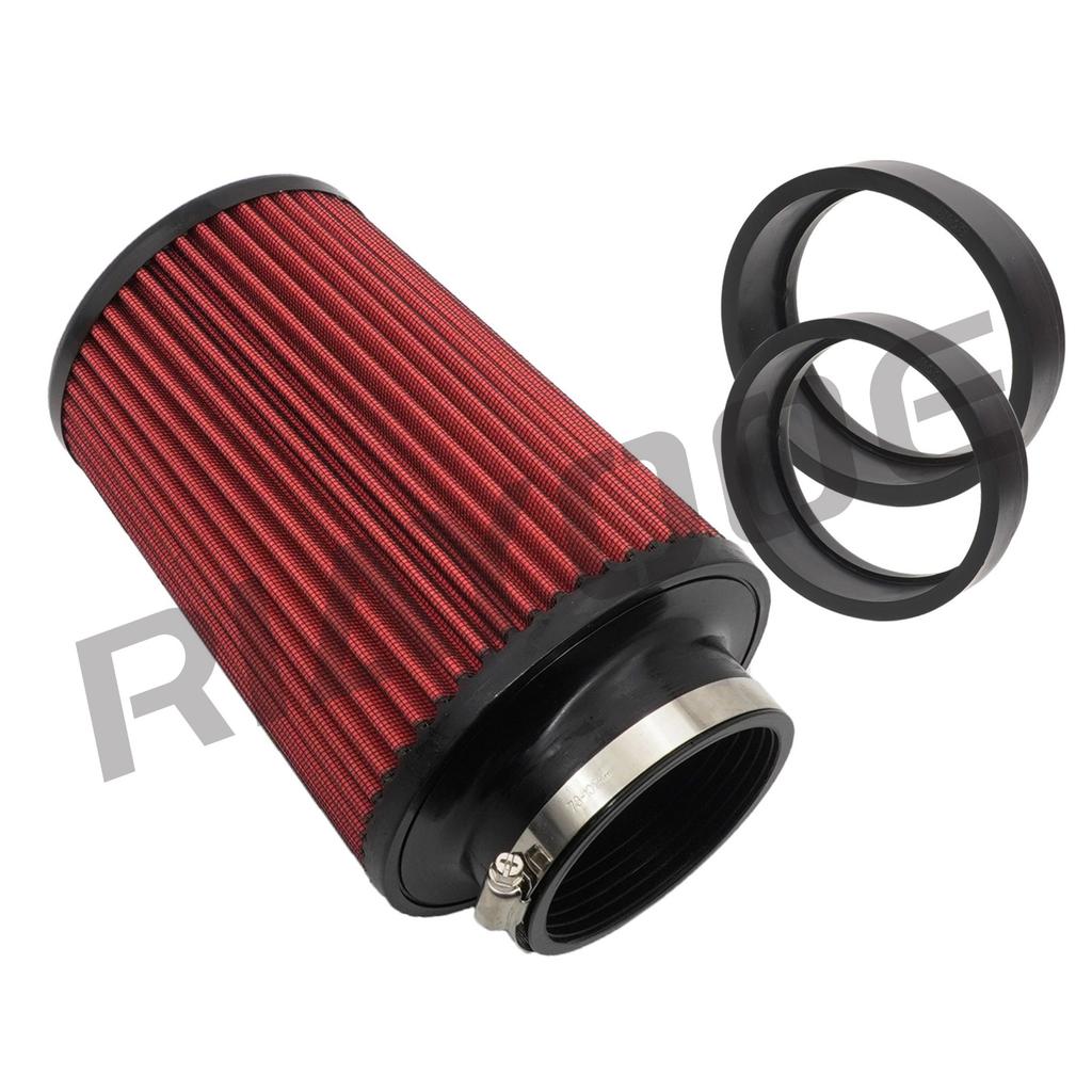 3" 3,5" 4" High Flow Kegel-Luftfilter Wiederverwendbar Universal für Auto Motor Lufteinlass 76mm 89mm 101mm Sport Kaltluftansaugung Kegel-Luftfilter