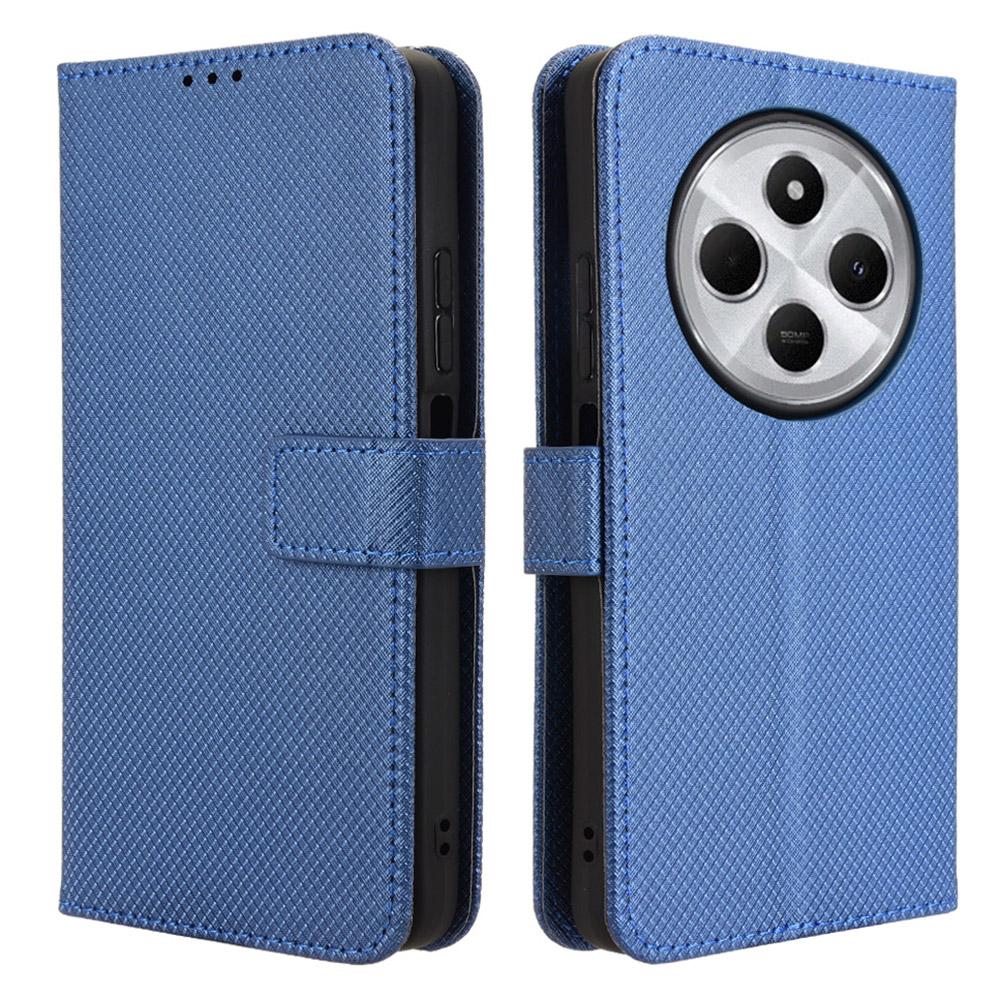 For Xiaomi Poco C75 4G/Redmi 14R 5G/14C 4G/A4 5G Case PU Leather Diamond Texture Wallet Phone Cover