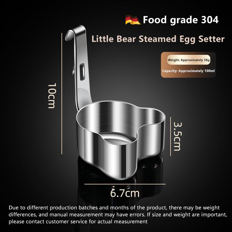 304 Stainless Steel Poached Egg Mold Creative Household Kitchen Gadgets Portable Breakfast Fried Egg Steamed Egg Shaping Device