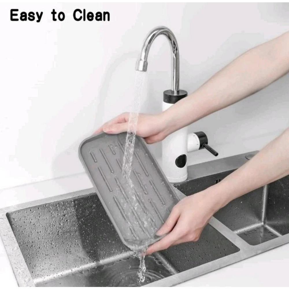 Flexible Silicone Tray Drain Tray Coasters For Bathroom Convenient And Accessible Easy To Clean Flexible Silicone Materia