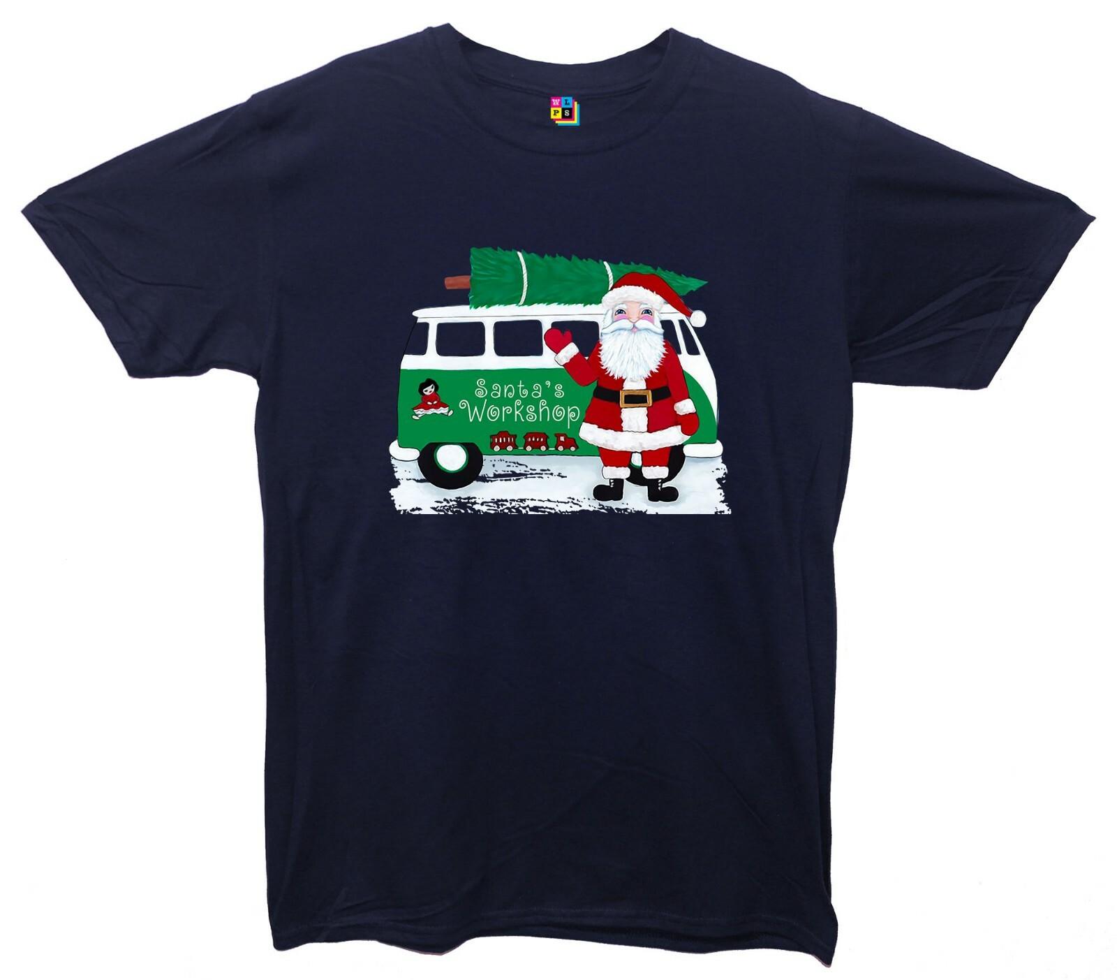 Santa s Workshop Christmas Printed T-Shirt S разноцветный