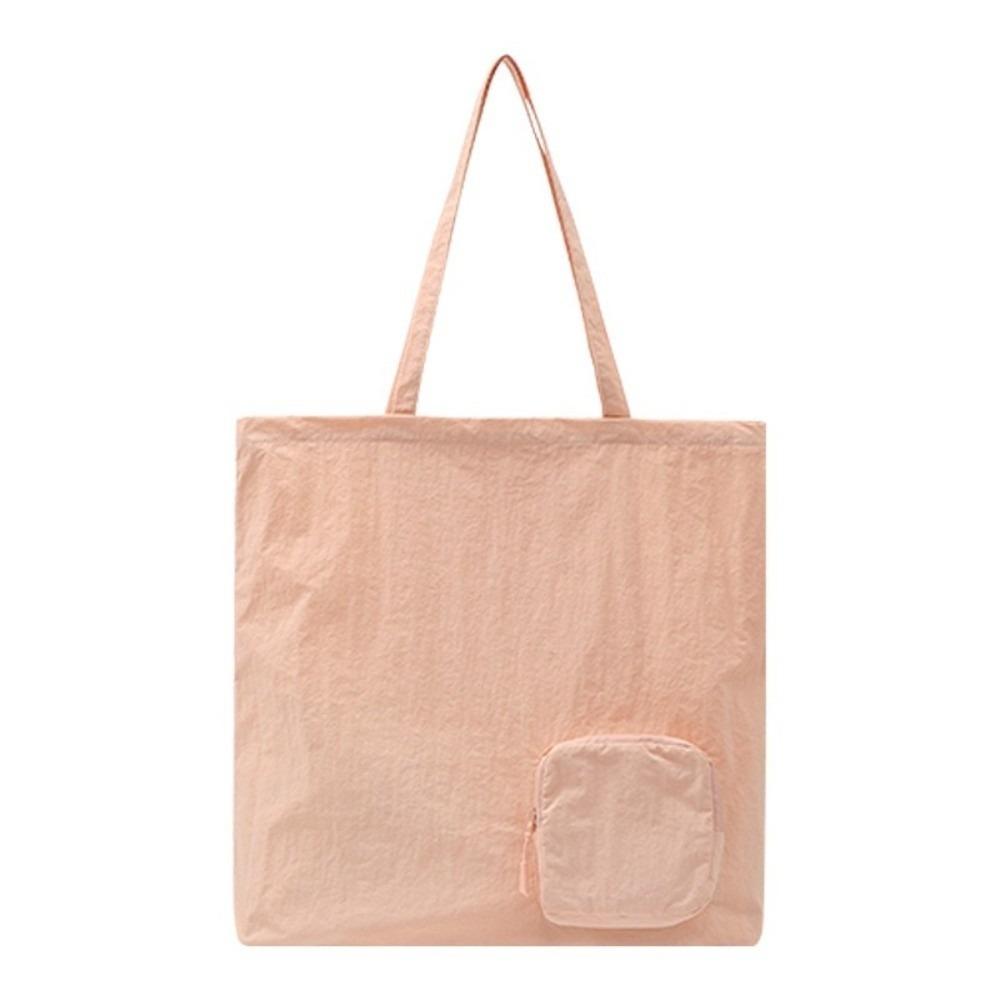 Portable Nylon Shoulder Bag Large Capacity Foldable Tote Bag Travel Storage Handbag  Daily Use