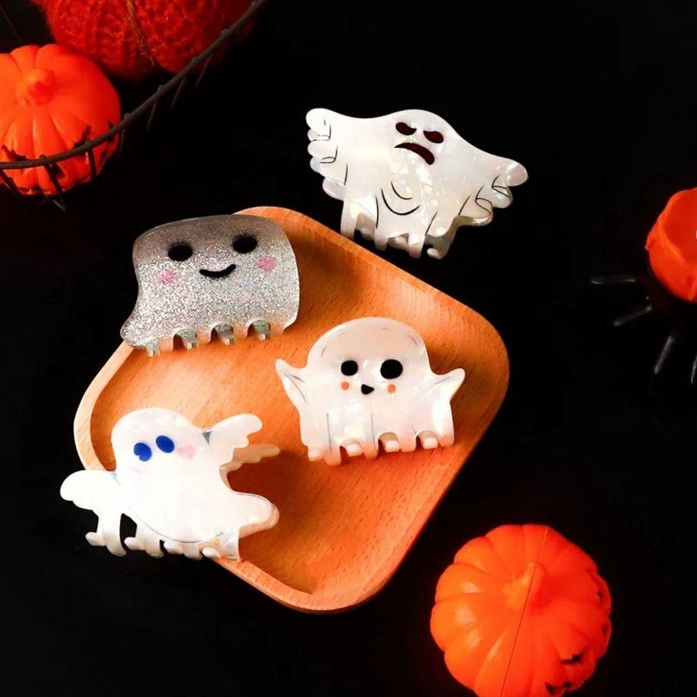 Grab Clip Halloween Hair Clip PVC Shark Clip Cute Ghost Hair Claw  Gift