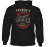 Two Wheels Forever Mens Funny MotorcycleHoodie Biker Motorbike Bike