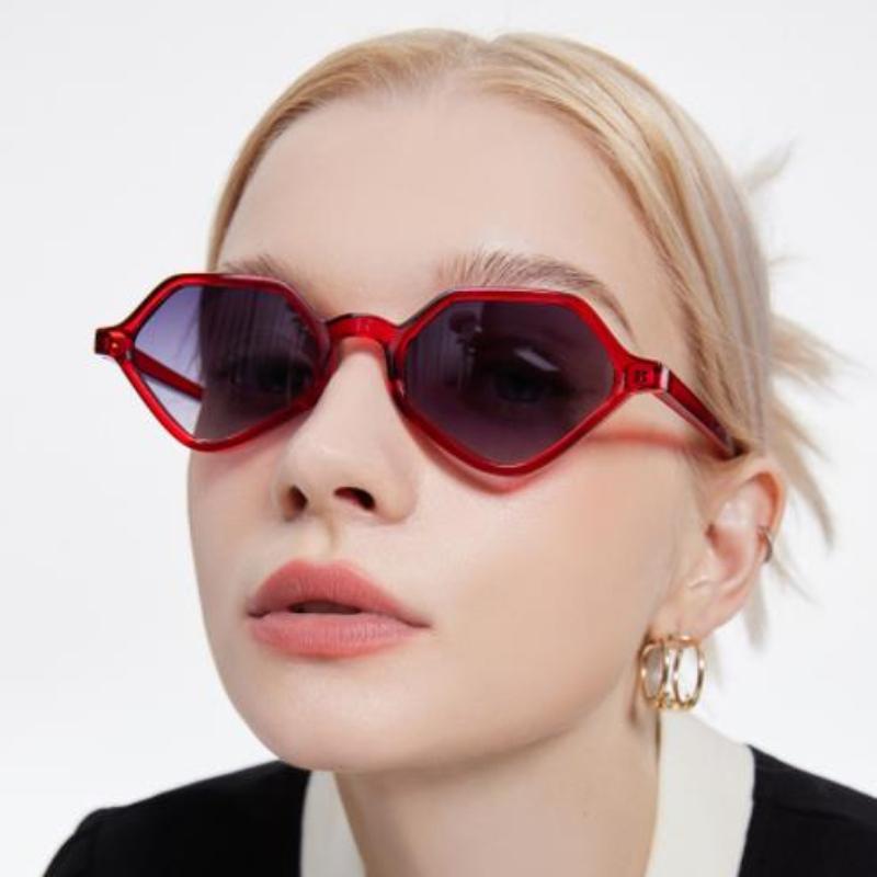 Irregular Polygon PC Multi Colorful Frame and Lenses Optional Outdoor Sunshade with UV 4 Protection Function Sunglasses