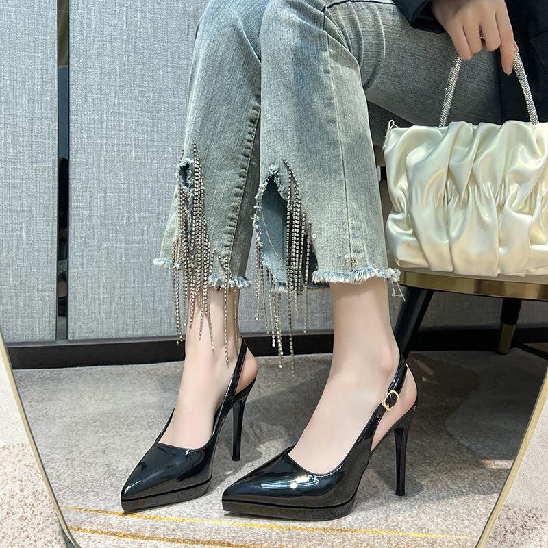 Women's 2024 Stiletto Platform Open Toe Backless Sandals - Stylish, Comfortable, and Sexy High Heels