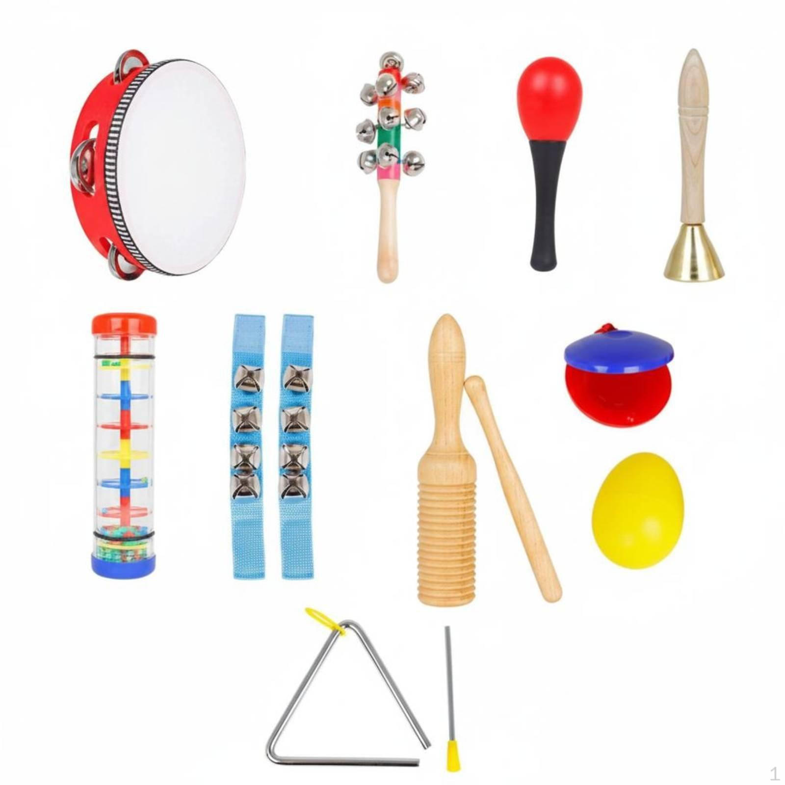 10 Pieces Rhythm Percussion Set Educational Early Learning for Infants, Music Class, Kindergarten