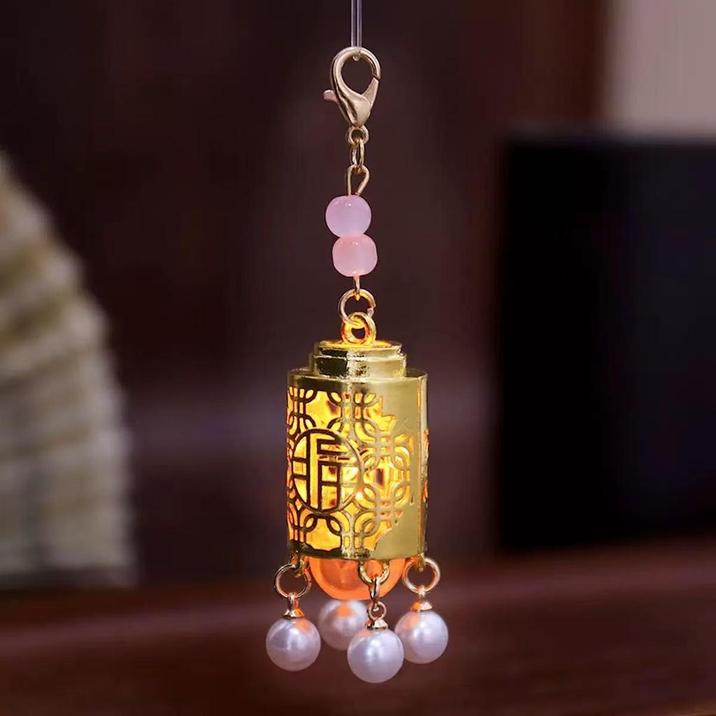 Chinese Retro Luminous Palace Lantern Refrigerator Magnets - Phoenix & Peony Tassels, Souvenir