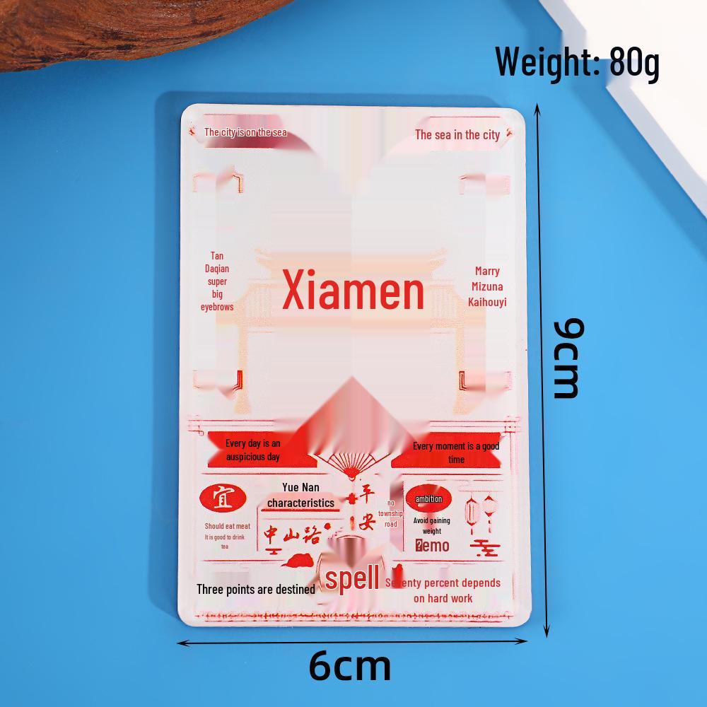 

Акриловый Магнит на холодильник Сувенир Город Воспоминаний Путешествие Жидкий песок 9x6