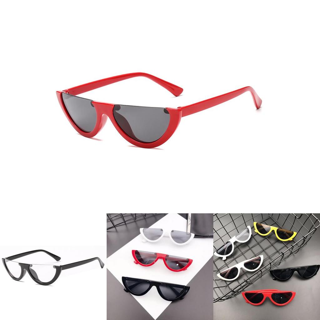 Fashion Semiframe Sunglasses With Uv Protection For Outdoor Activities And Stylish Wear