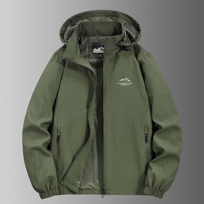 Jacke Herren Stehkragenjacke Kapuzenjacke Winddicht Wasserdicht Locker Lässig Jugend Sport Top