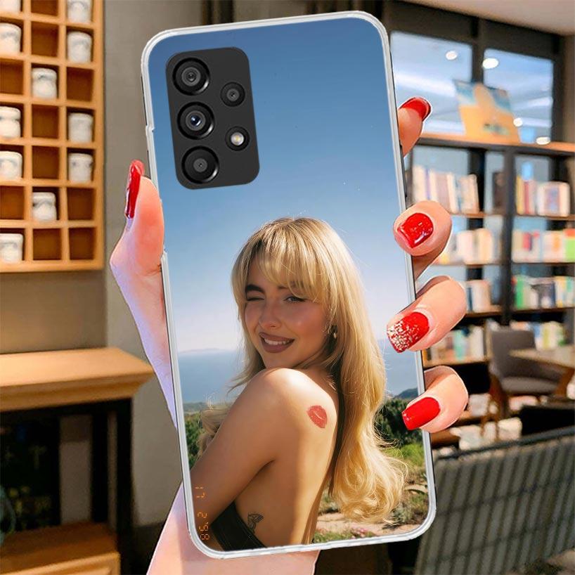 CR66 S-Sabrina C-Carpenter Phone Case For Samsung Galaxy A12 A22 A32 A52 A72 A02S Phone Case Note 20 Ultra 10 S10 Plus A51 A71 A