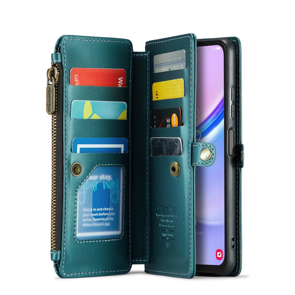 For Samsung Galaxy A16 5G/A16 4G Leather Case CASEME C36 Zipper Multiple Card Slots Phone Cover with Straps