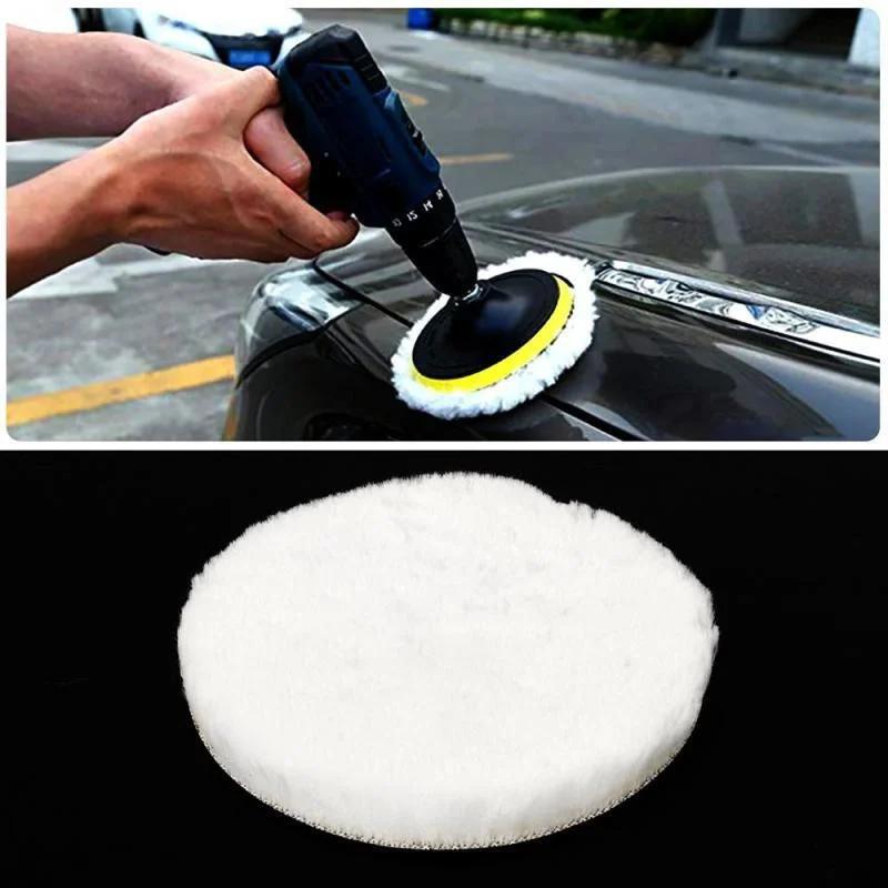 5 pcs/set 4inch car polishing waxing buffing wheel pad car polisher kit for auto car paint care car-styling