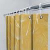 Yellow Shower Curtain with White Flower Pattern: Modern Decor for Bathroom