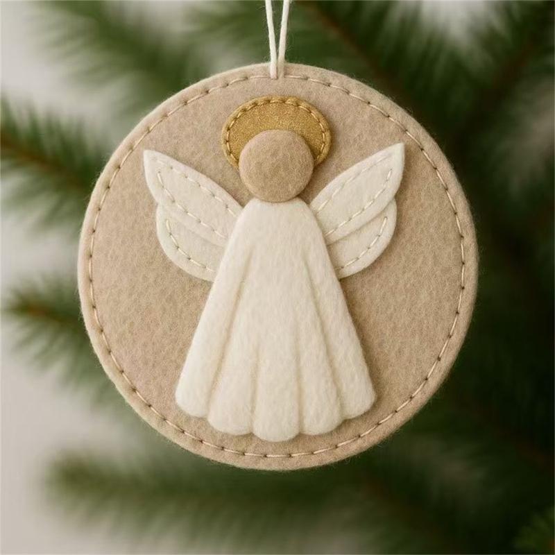 Nativity Scene Felted Craft Supplies With Instructions Handmade Embroidery Craft Set for Christmas Tree Decoration