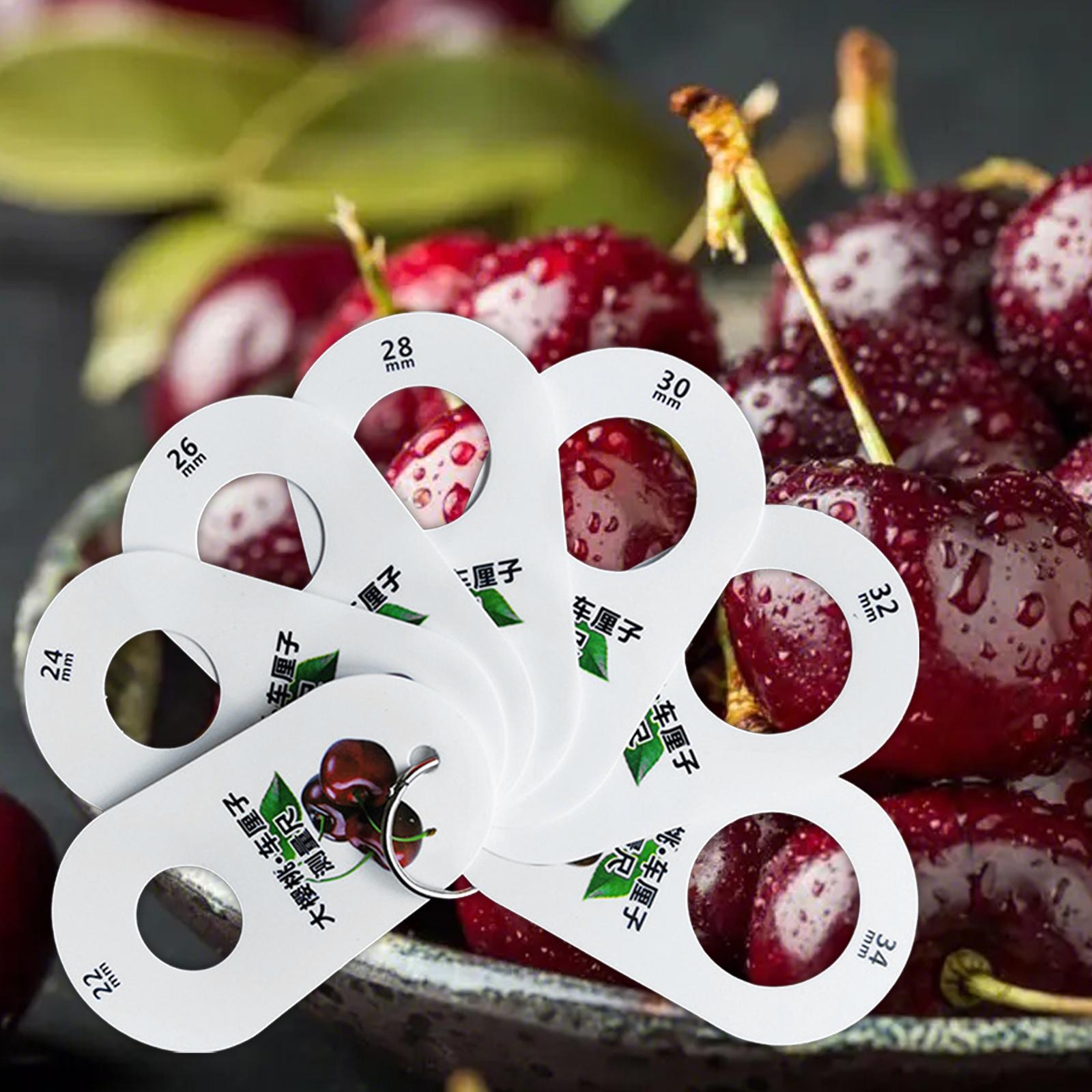 

Ruler for Fruits 7 Holes Diameter Gauge Multifunction Professional Cherry Fruit Caliper Standard Measurement Measuring Ruler різнокольоровий