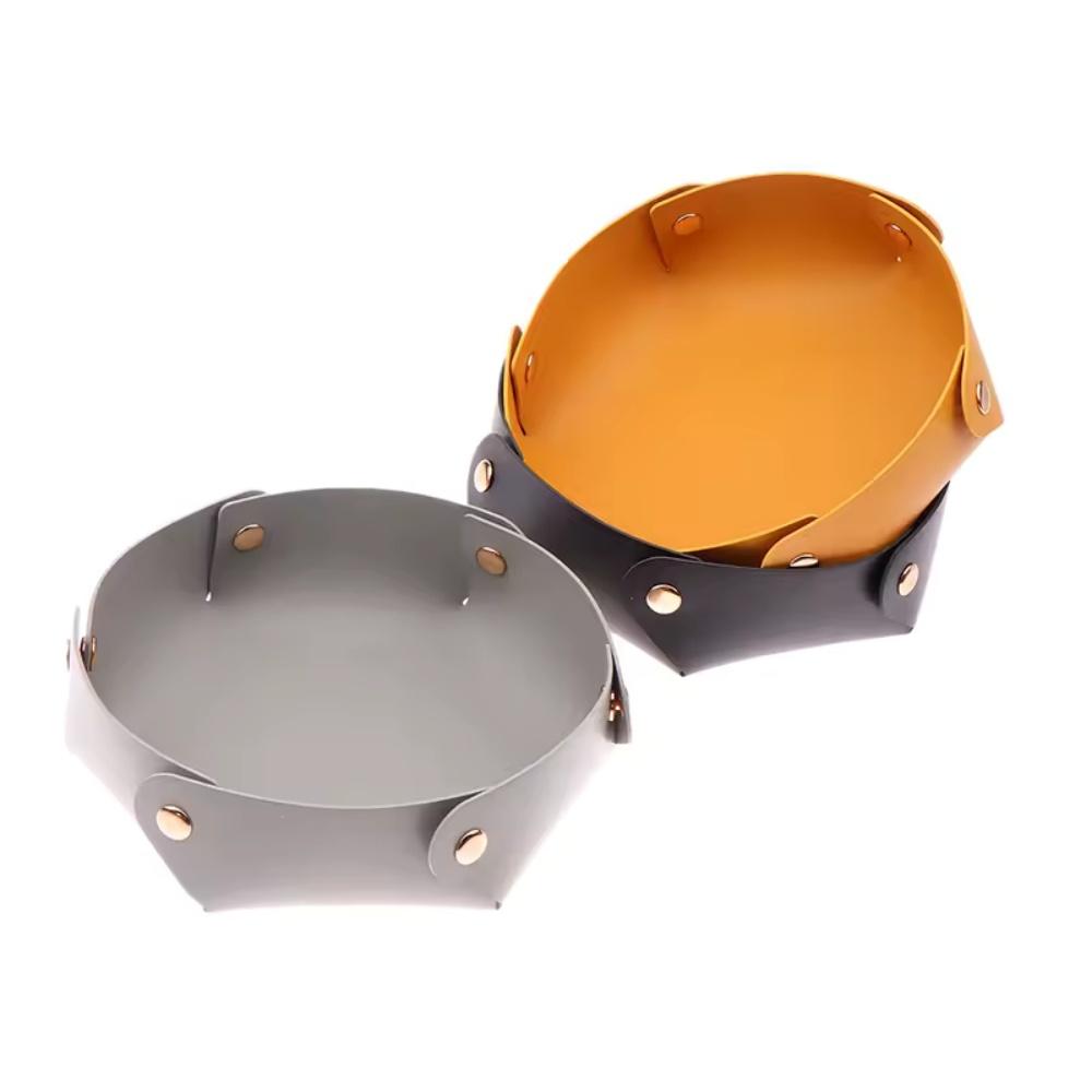 1pc 25.5cm/10.04in Leather Cosmetic Key Wholesale Jewelry Storage Box for Home Living Room Portable Luxury Storage Decoration