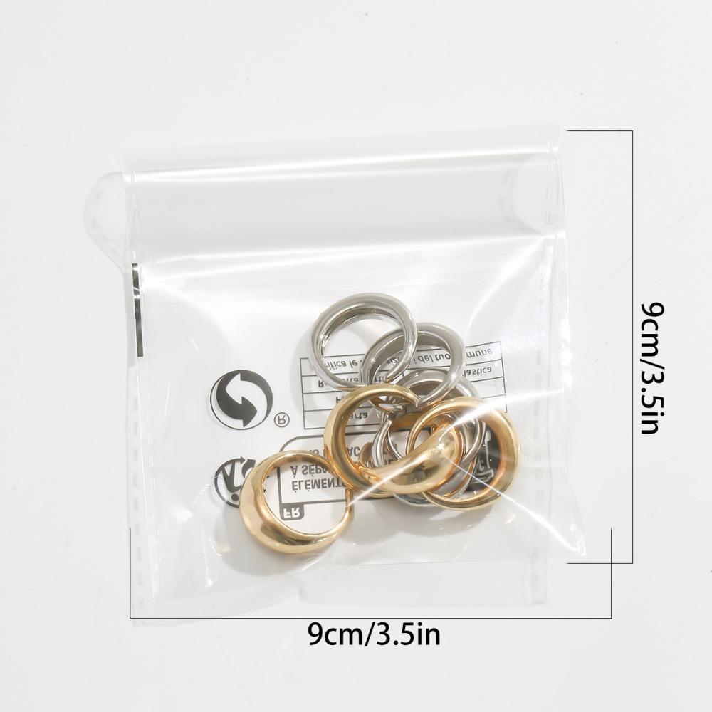 Inel deschis cu textură metalică Inel cu suprafață netedă Set de inele de modă