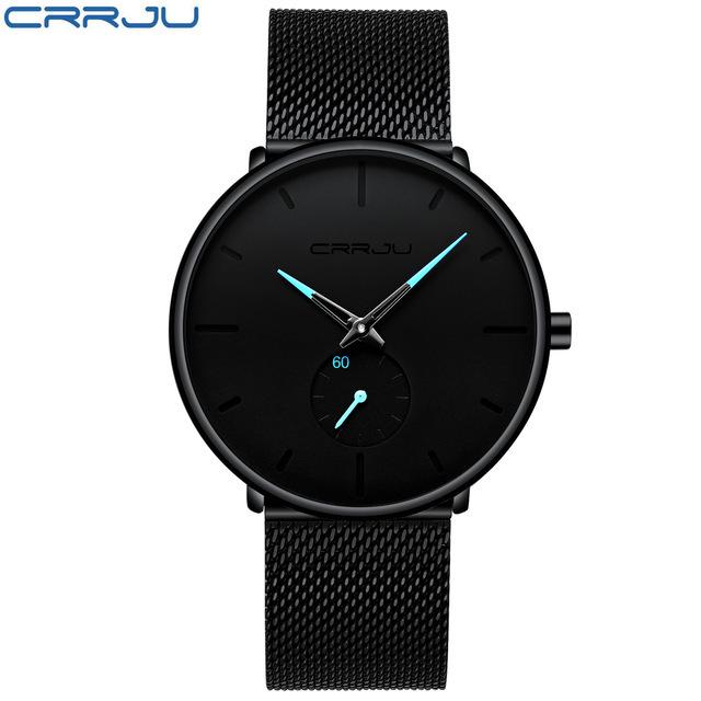 CRRJU 2150 Unisex Wasserdichte Mesh-Band Ausdrucksuhr