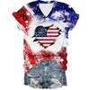 Top Casual Taglie Forti per Halloween, Maglietta da Donna Taglie Forti con Stampa Grafica a Maniche Corte e Scollo a V Leggermente Elasticizzata