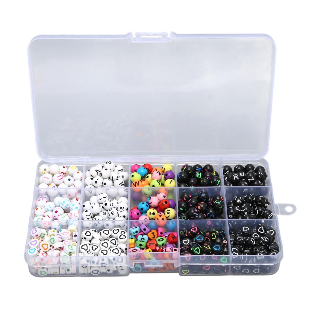 Children Letter Beads Set Acrylic Alphabet Number Beads for Bracelets Necklaces DIY Decoration Gift