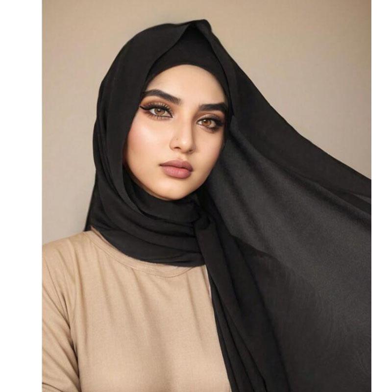 2Pcs Undercap Chiffon Hijab Scarf Set Thin Elastic Tube Head Cover Elegant Soft Cozy Breathable Sunscreen Bandana Combination