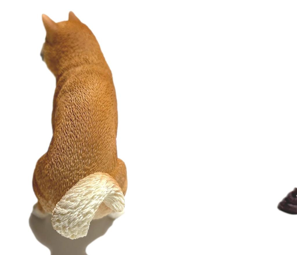 Kackender Hund Denkmal Kackender Hund Figur Lustiges Objekt [Natura Stil] (Braun)