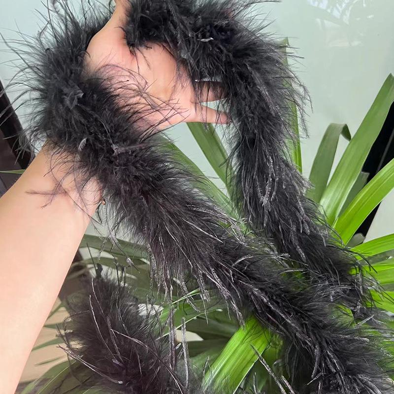 Ostrich Feather Strips and Headdresses: Perfect for Evening Gowns, Wedding Dresses, and Clothing Decoration