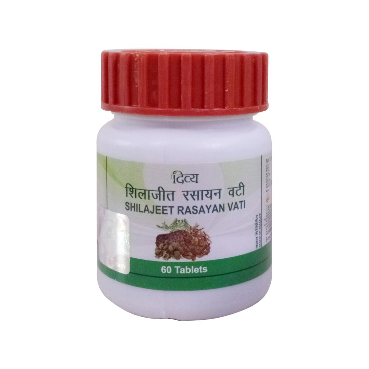 

Patanjali, Divya Shilajeet Rasayan Vati, 60 Tablets Pack = 60 tablets