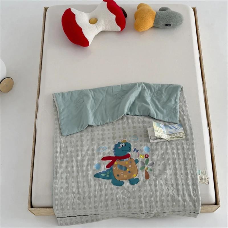 

Three-layer Yarn 100% Cotton Fabric Spring Autumn Children Blnaket Soft Comfortable Kid Quilt Hygroscopic Breathable Child Duvet 120x150cm 700g
