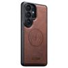 Frosted Feel Faux Leather Magnet Wireless Charging Phone Case  for Samsung Galaxy S26 Ultra S25 S24 S23 S22