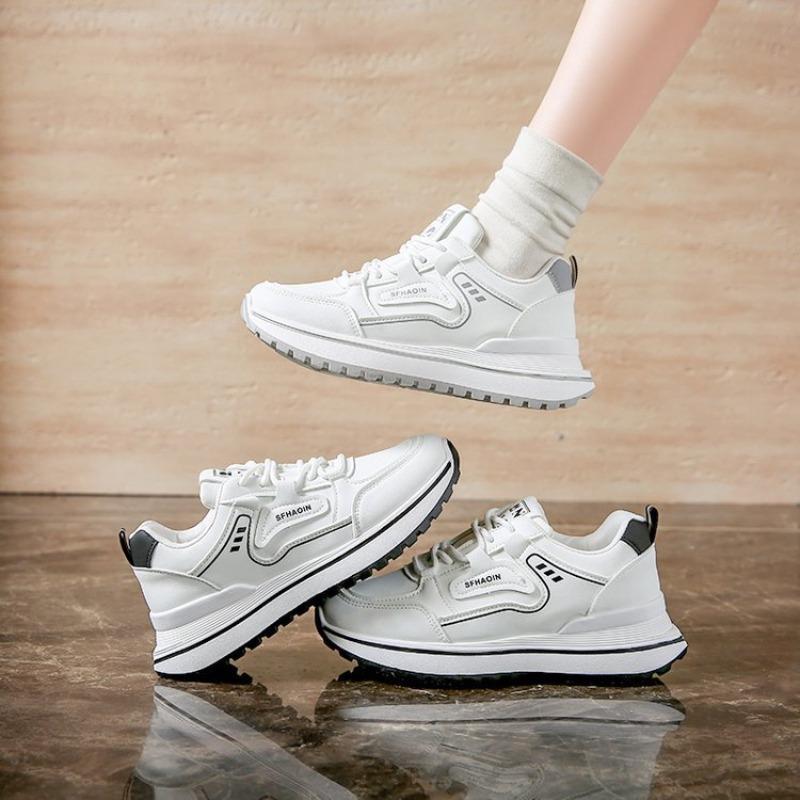 Taizhou Rubber Sole White Sneakers Women's Spring New Platform Running Shoes College Style Fashion