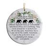 Yousheng Elephant Sisterhood Keepsake Sea Glass Art Christmas Ornament Inspirational Friendship Gift for Sisters Friends Women