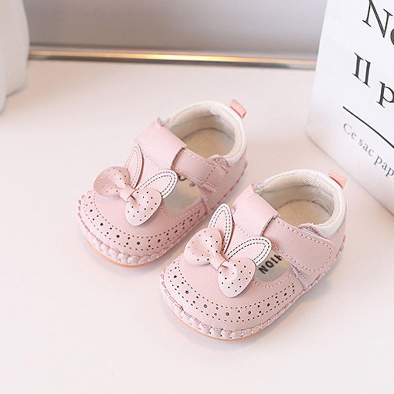 Spring/Summer Walking Shoes for Baby Girls 0-1 Year Old, Cute Princess Shoes, Soft-Soled Wrapped Shoes.
