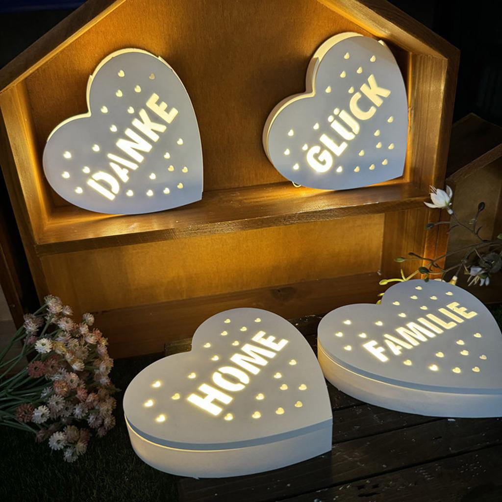 Heart Shaped Mold LED Night Light Silicone Mold Silicone Ornament Molds Suitable for Crafting and Home Decorations