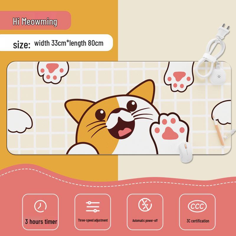 

Очень большой нагреваемый коврик для мыши и стола - Теплая грелка для рук для офиса Medium 60*36