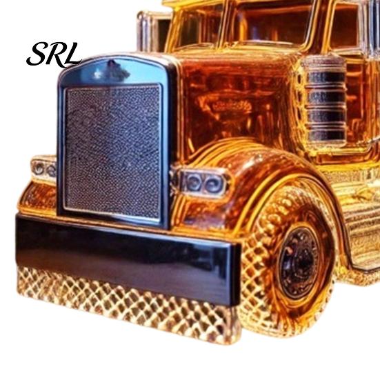 Liquor Storage Truck-Shaped Glass Whiskey Decanter, Vintage Carafes for Spirits, Bottle with Airtight Seal, Home Bar Decor Spirits