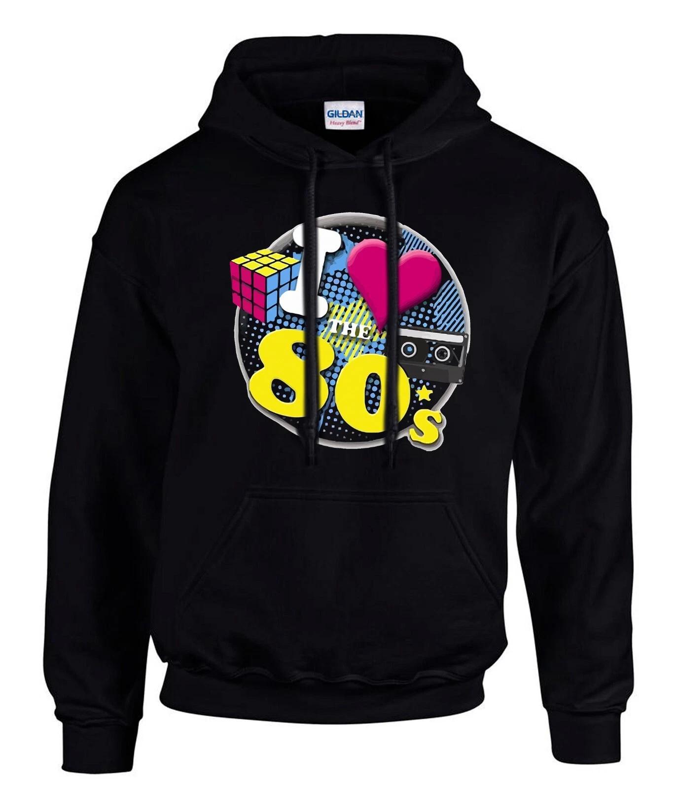 Back to the 80 s Rubik s Cube BACK Black Hoodies Hooded Sweatshirts -3112-SW XXL