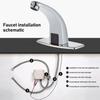 Sensor Faucet Energy Saving Infrared Sensing G1/2 Automatic Sensor Bathroom Faucet High Sensitivity Fine Polished for Bathroom