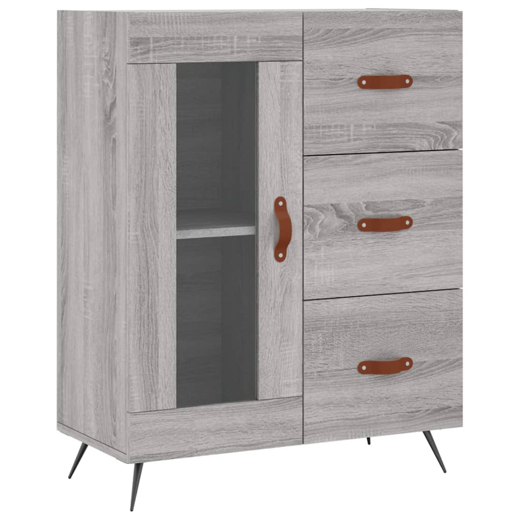 Highboard Gray Sonoma 69.5 x 34 x 180 cm Particleboard