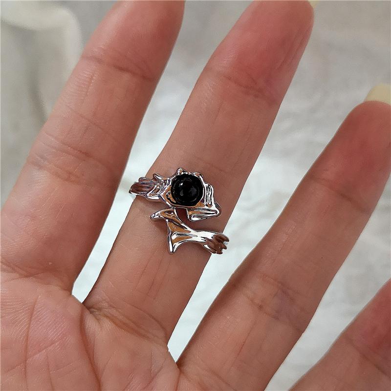 Kpop Goth Punk Vintage Aesthetic Geometric Irregular Star Silver Color Ring For Women Egirl Grunge Y2K EMO Jewelry Accessories