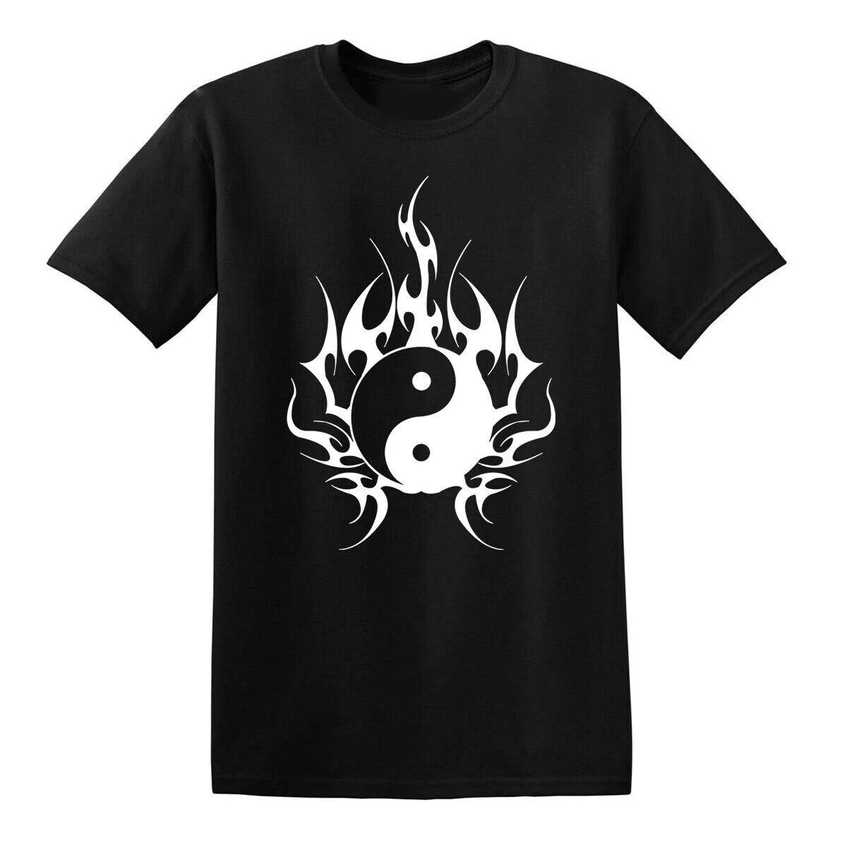 YIN YANG - TRIBAL MOTIF Mens Womens Kids T-Shirt M