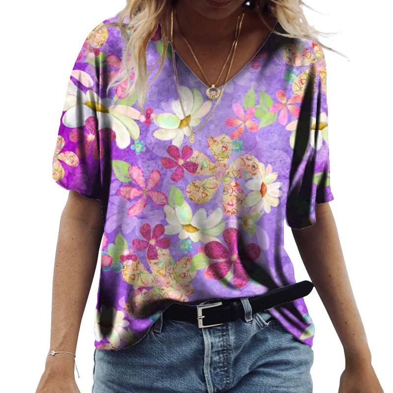 

Свободная футболка, Повседневная Зеленая Городская Повседневная Футболка с Коротким Рукавом с 3D Принтом для Женщин XS